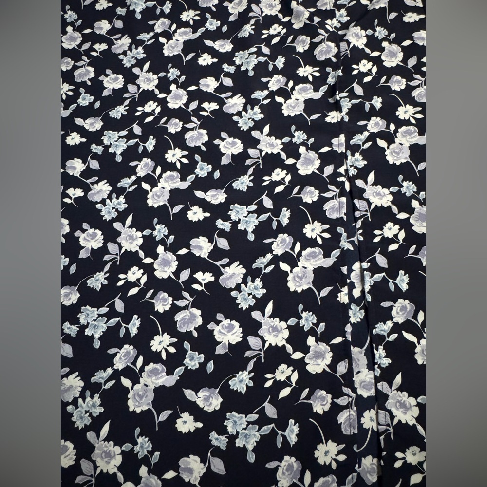 Tobi Navy Maxi with White Floral Print Autumn Wedding Guest Dress Medium - Picture 6 of 8
